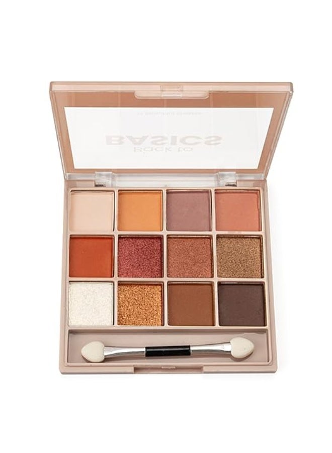 MARS 12 Shades Back to Basics Eyeshadow Palette with Free Applicator | Matte | Shimmer | Beginner Friendly & Long Lasting Eye Shadow Palette (14.4 gm) (Shade-02) - Image 1